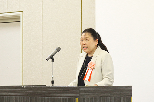 受賞者代表謝辞（総社高校　貝原前ＰＴＡ会長）